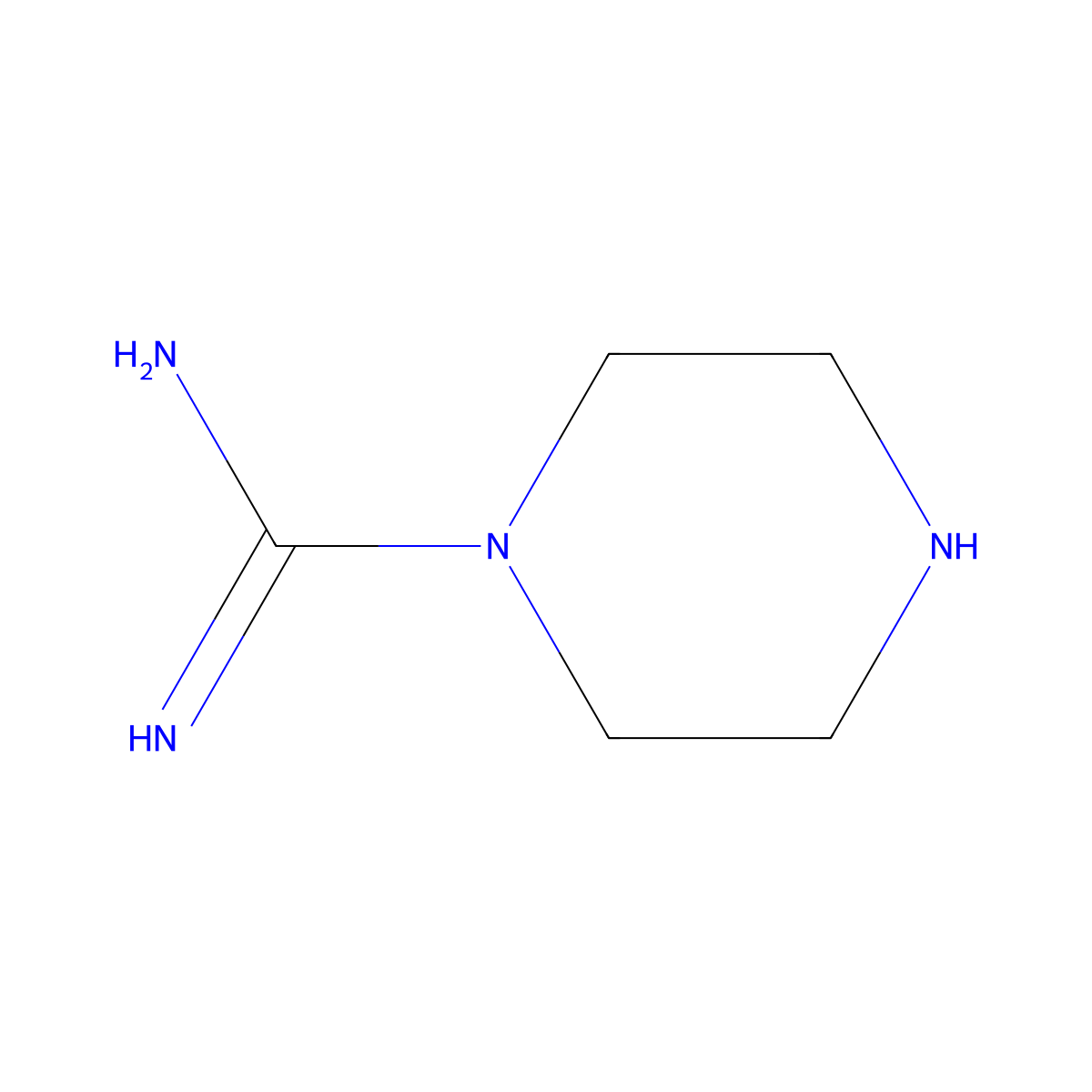 Piperazine-1-carboxamidine molecular structure, CAS 45695-84-9