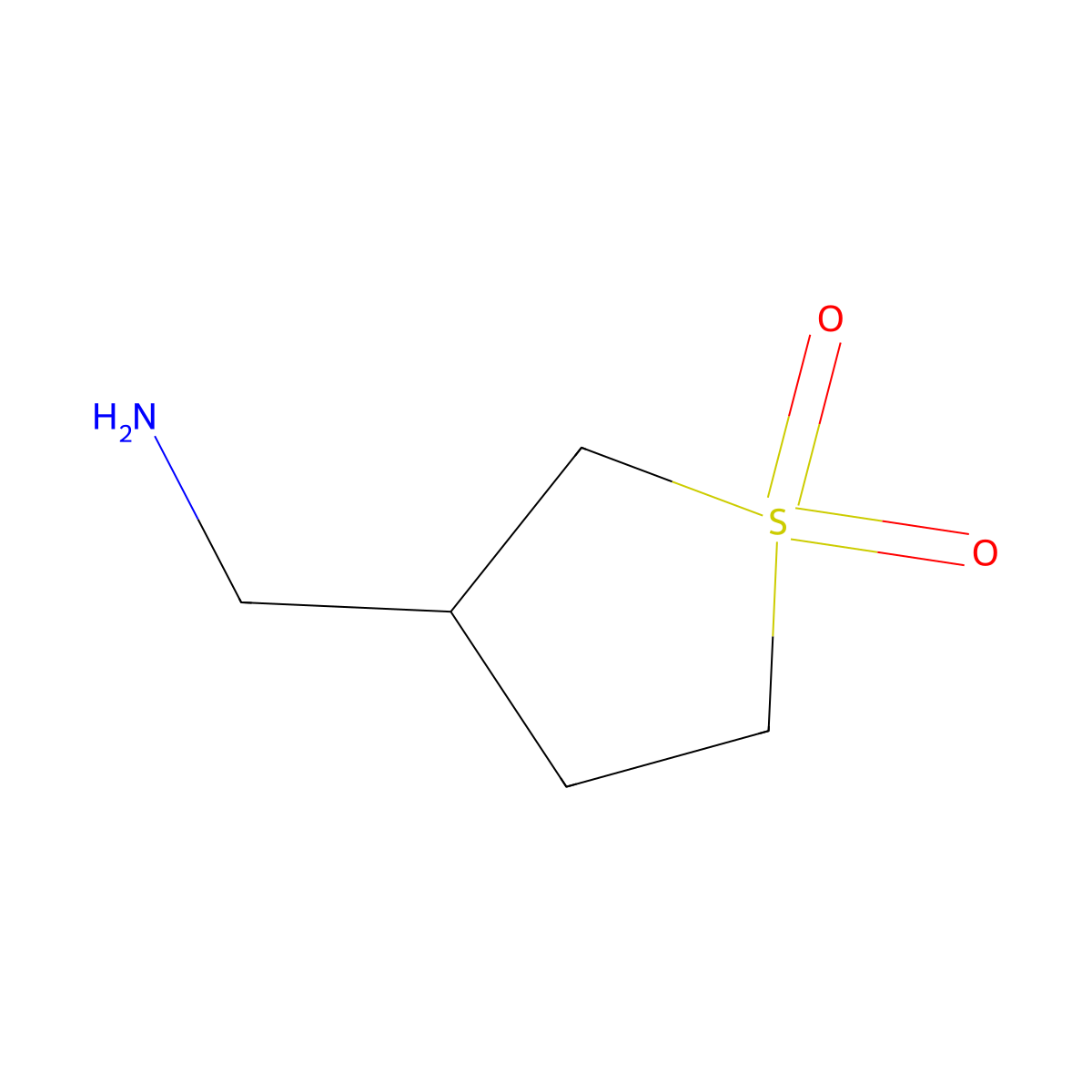 3-(Aminomethyl)-1lambda6-thiolane-1,1-dione molecular structure, CAS 45697-13-0