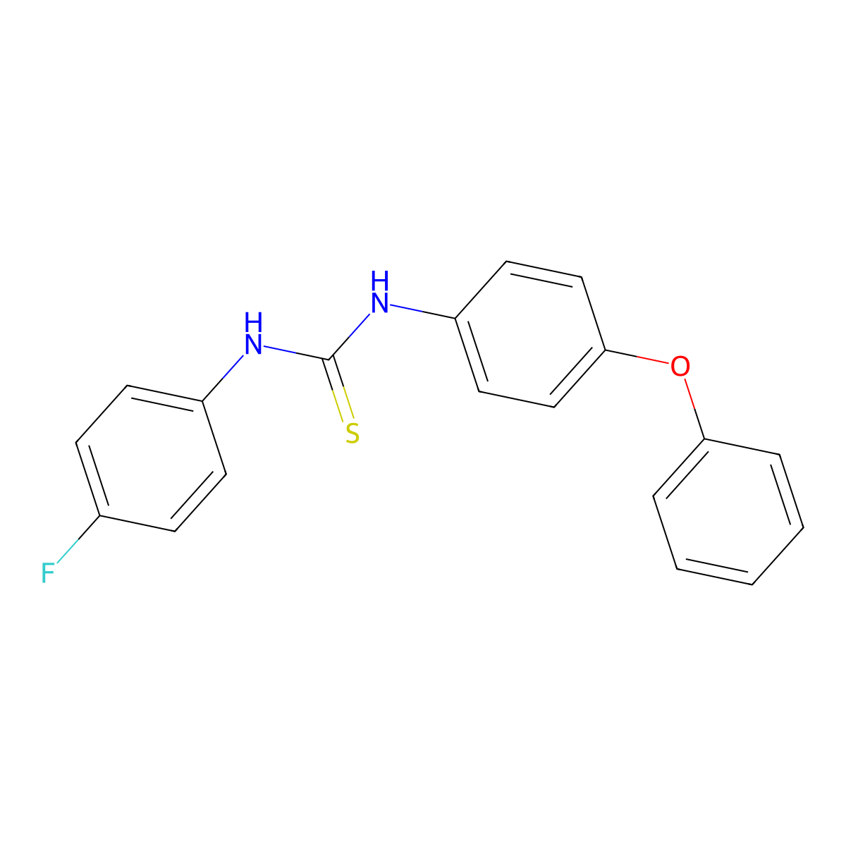 1-(4-Fluorophenyl)-3-(4-phenoxyphenyl)thiourea molecular structure, CAS 457-67-0