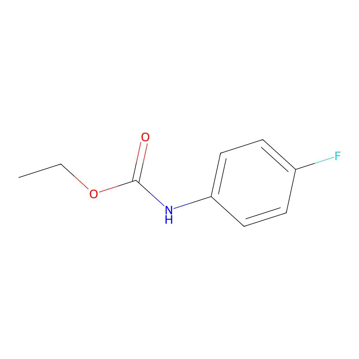 Ethyl (4-fluorophenyl)carbamate molecular structure, CAS 457-77-2