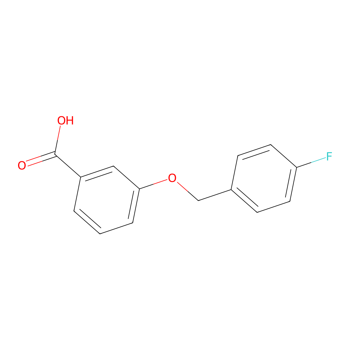3-((4-Fluorophenyl)methoxy)benzoic acid molecular structure, CAS 457-97-6
