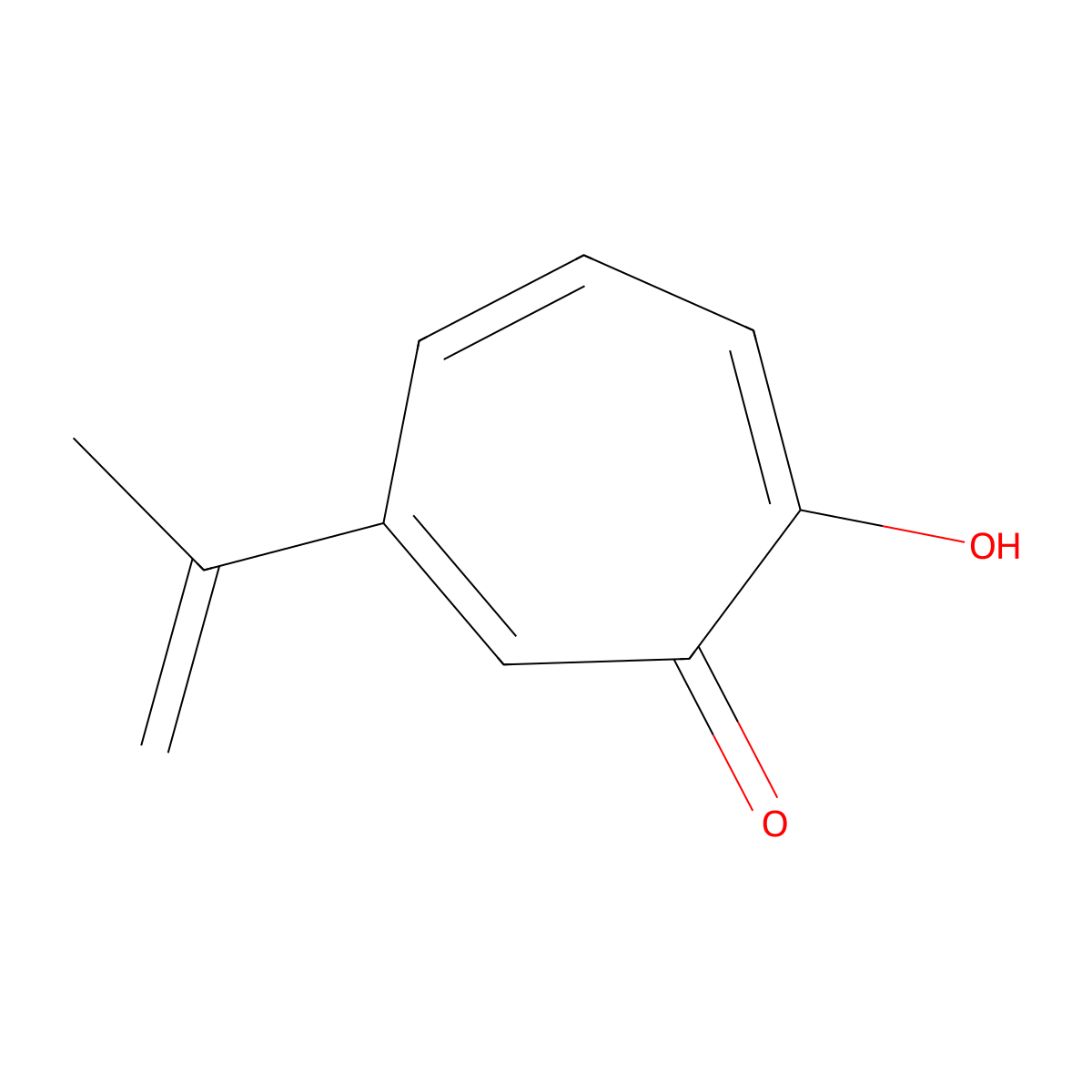 2-Hydroxy-4-(1-methylethenyl)-2,4,6-cycloheptatrien-1-one molecular structure, CAS 4570-11-0