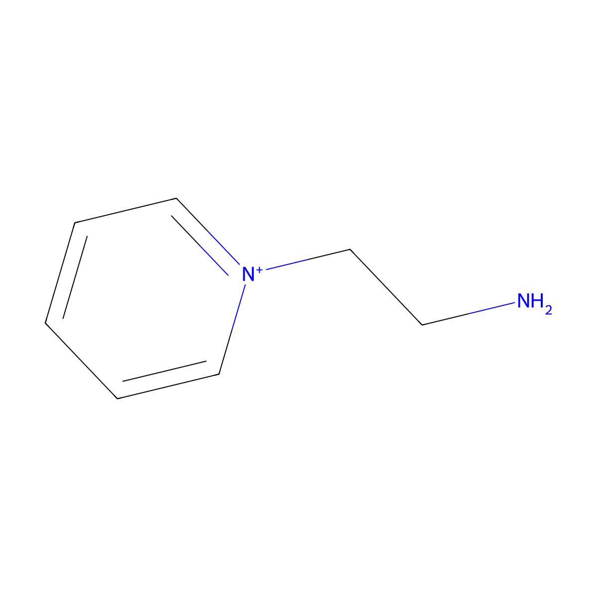 Pyridinium, 1-(2-aminoethyl)- molecular structure, CAS 45705-57-5