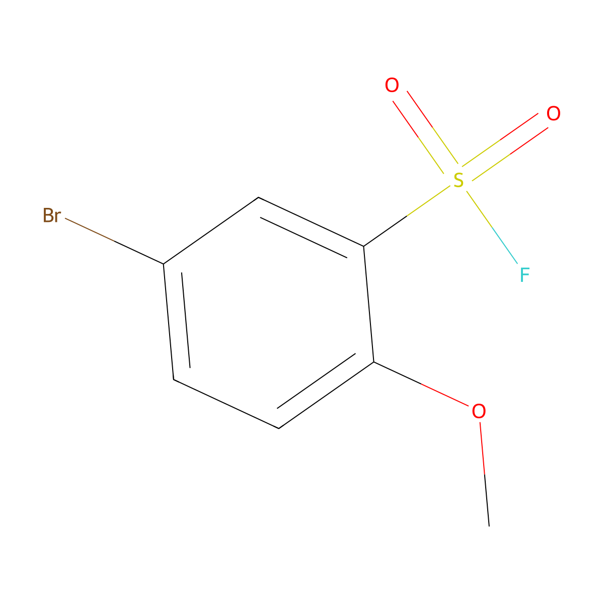 5-Bromo-2-methoxybenzene-1-sulfonyl fluoride molecular structure, CAS 457051-09-1