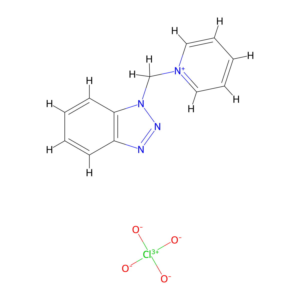 1-(1H-1,2,3-Benzotriazol-1-ylmethyl)pyridin-1-ium perchlorate molecular structure, CAS 457051-48-8