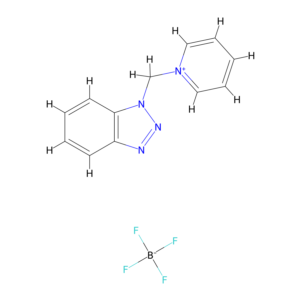 1-(1H-1,2,3-Benzotriazol-1-ylmethyl)pyridin-1-ium; tetrafluoroboranuide molecular structure, CAS 457051-50-2