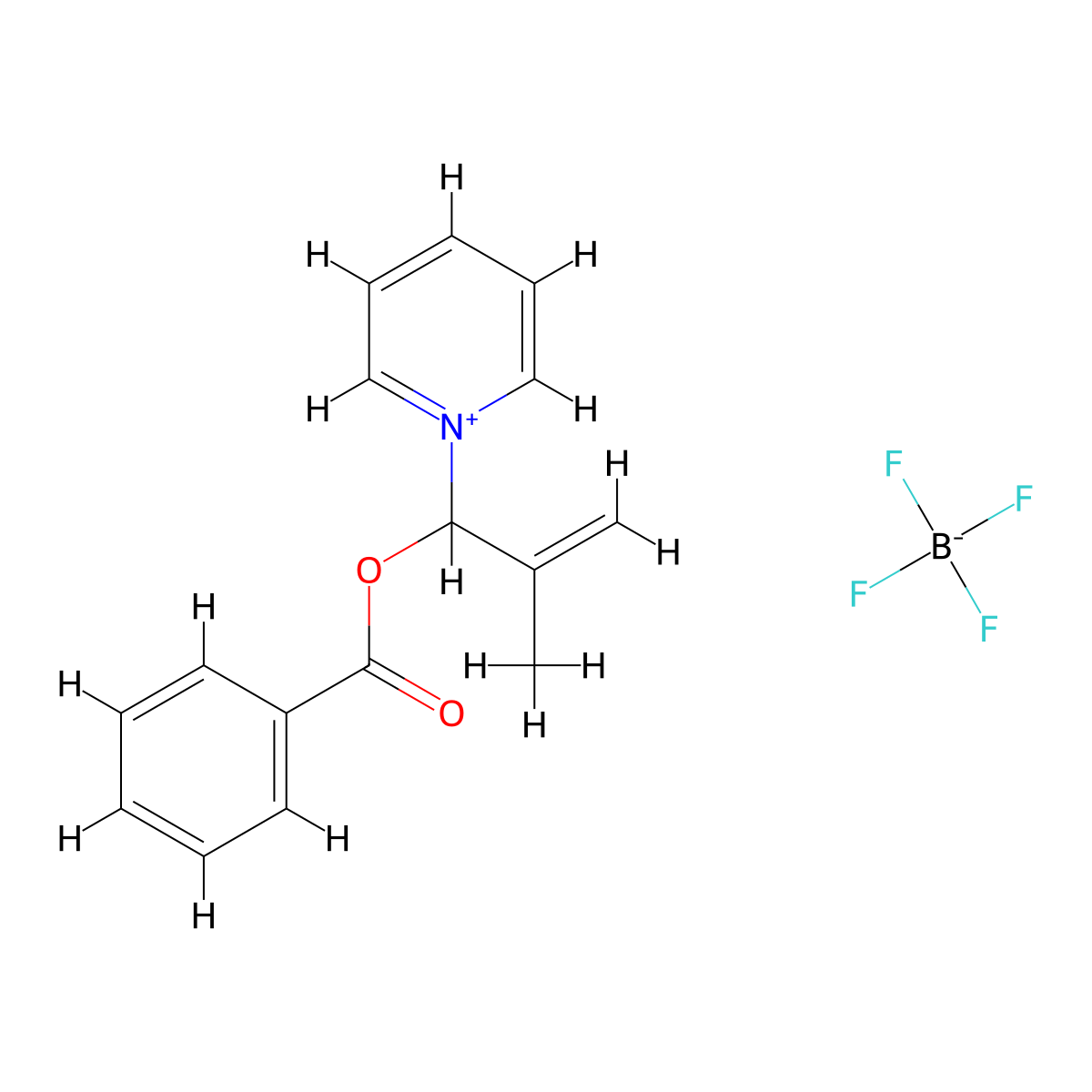 1-[1-(Benzoyloxy)-2-methyl-2-propen-1-yl]pyridinium tetrafluoroborate molecular structure, CAS 457051-95-5