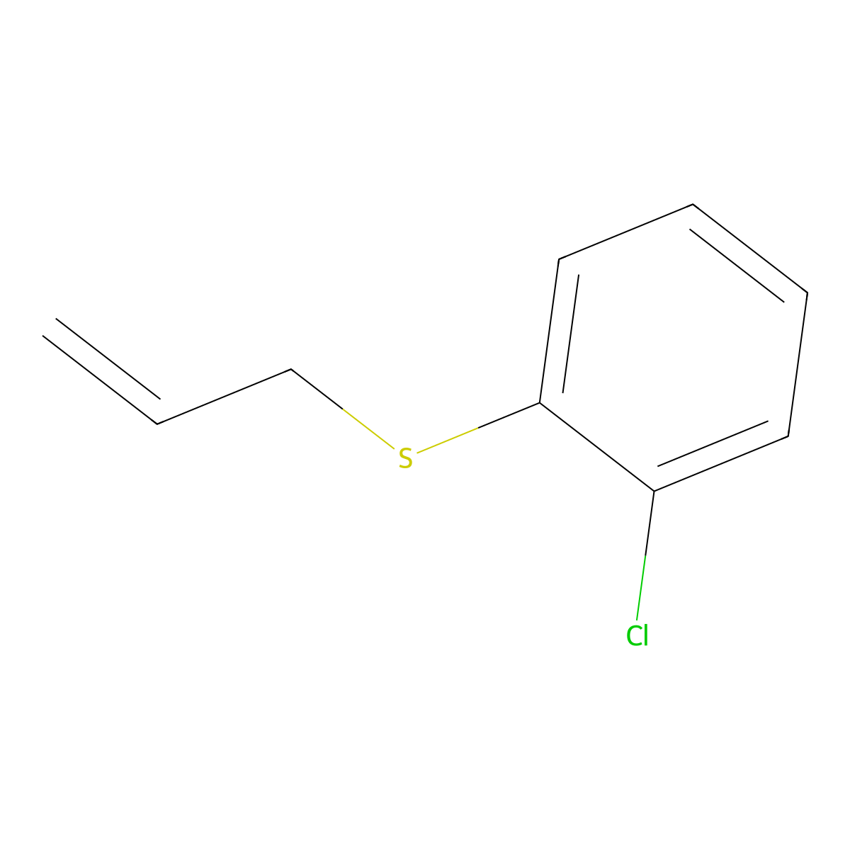 Benzene, 1-chloro-2-(2-propenylthio)- molecular structure, CAS 457077-10-0