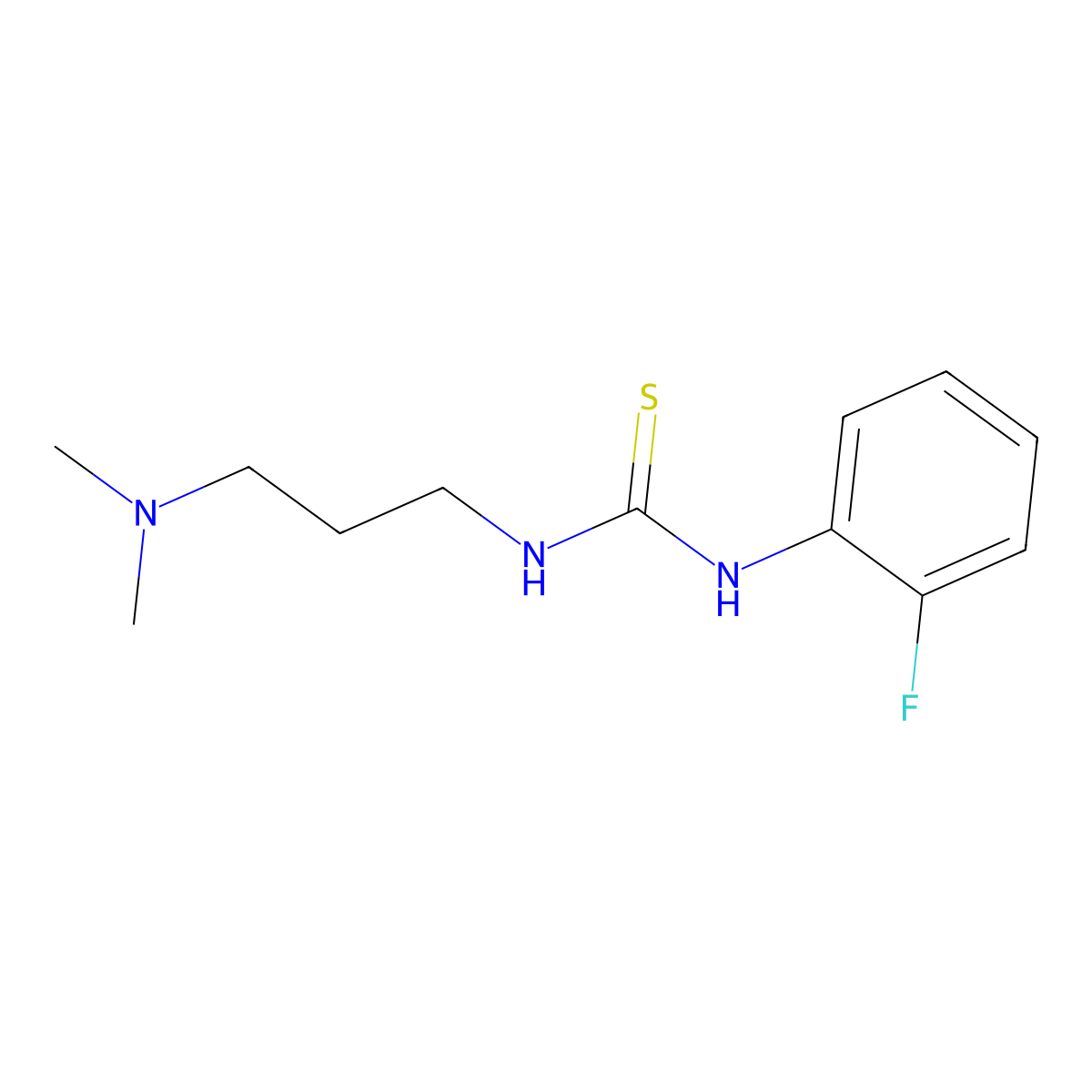 1-[3-(Dimethylamino)propyl]-3-(2-fluorophenyl)thiourea molecular structure, CAS 457081-76-4