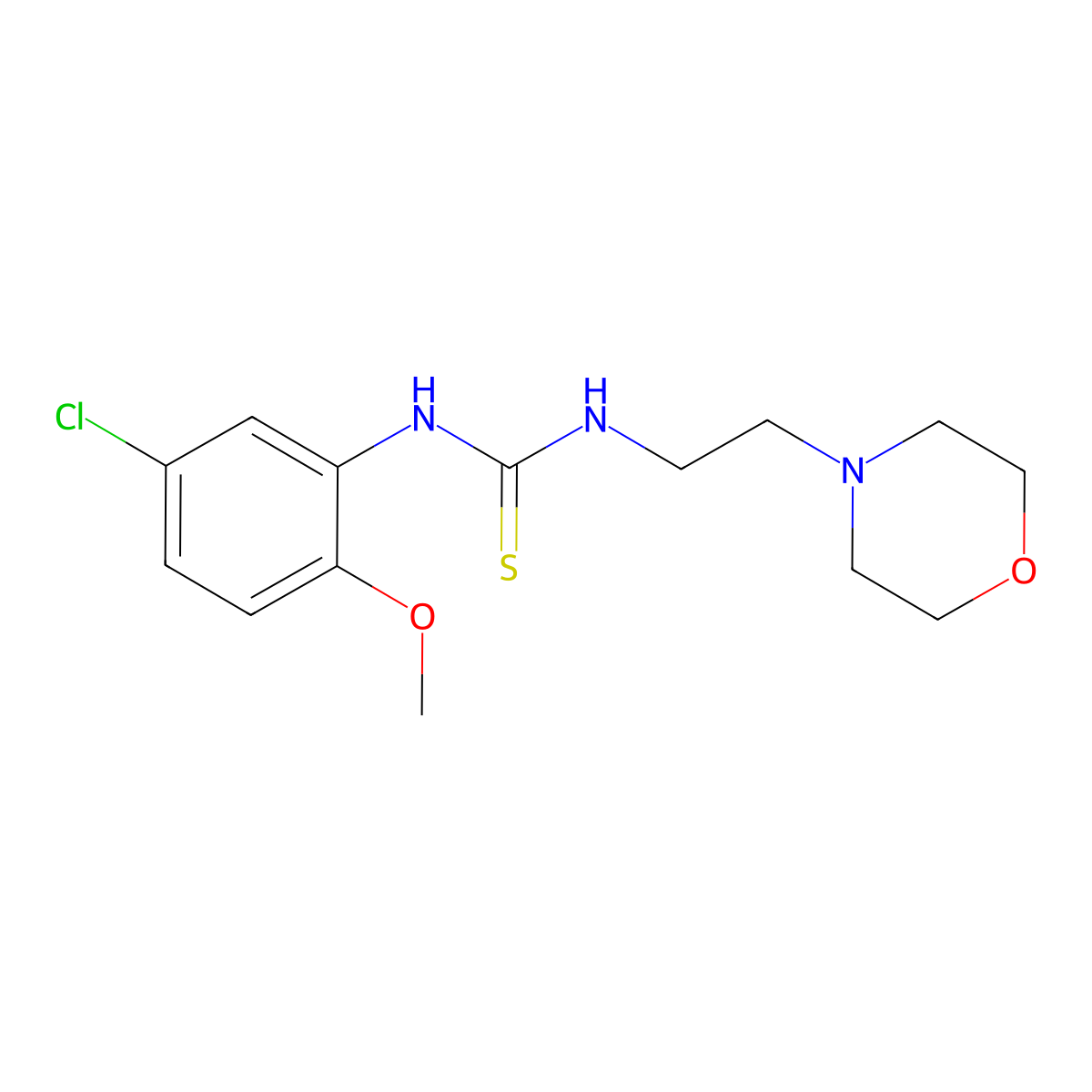 1-(5-Chloro-2-methoxyphenyl)-3-(2-morpholin-4-ylethyl)thiourea molecular structure, CAS 457094-22-3