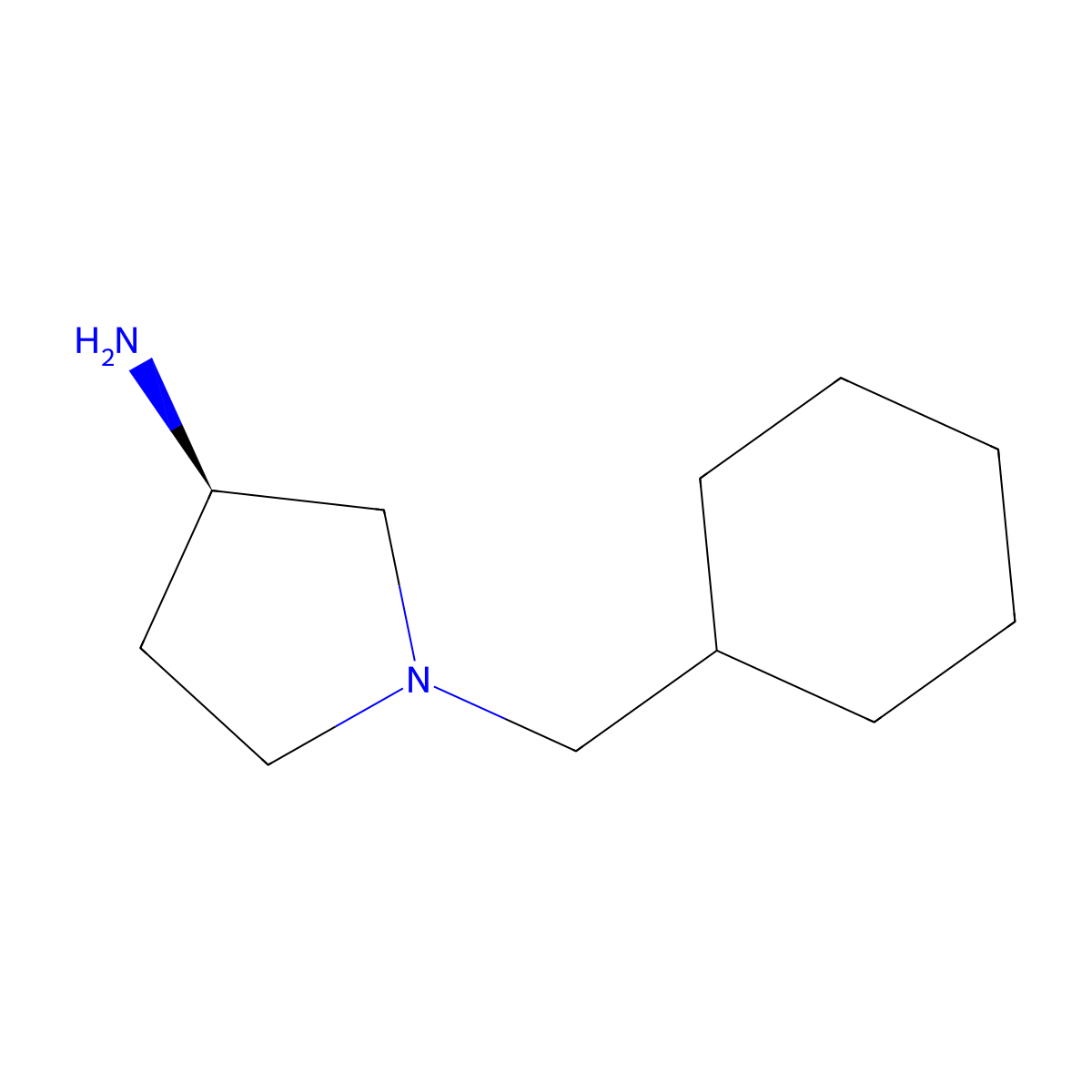 (R)-1-(Cyclohexylmethyl)pyrrolidin-3-amine molecular structure, CAS 457097-82-4