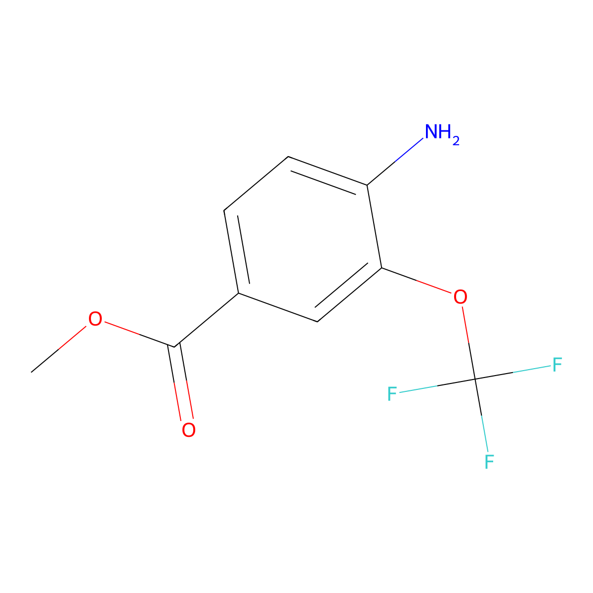 Methyl 4-amino-3-(trifluoromethoxy)benzoate molecular structure, CAS 457097-93-7