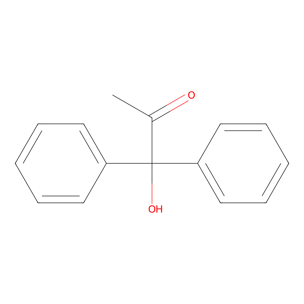1-Hydroxy-1,1-diphenylpropan-2-one molecular structure, CAS 4571-02-2