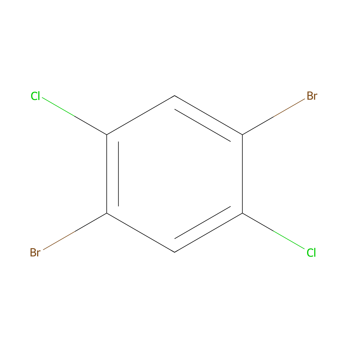 1,4-Dibromo-2,5-dichlorobenzene molecular structure, CAS 4571-24-8