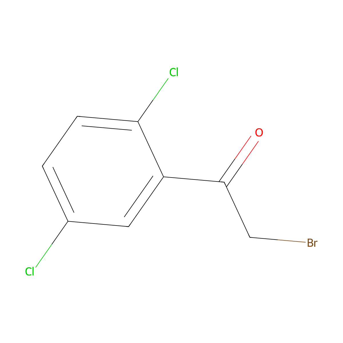 2-Bromo-1-(2,5-dichlorophenyl)ethanone molecular structure, CAS 4571-25-9
