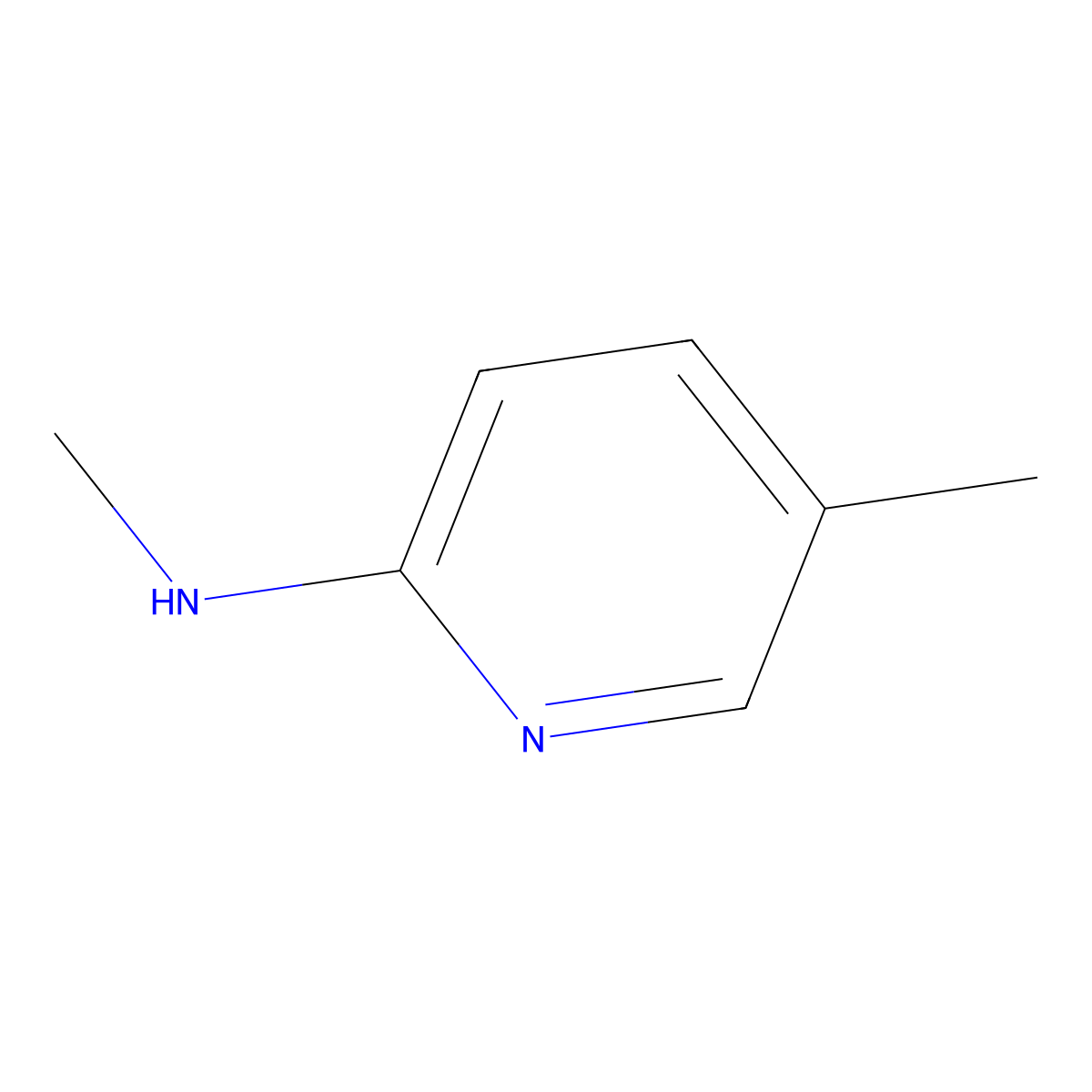 N,5-dimethylpyridin-2-amine molecular structure, CAS 45715-13-7