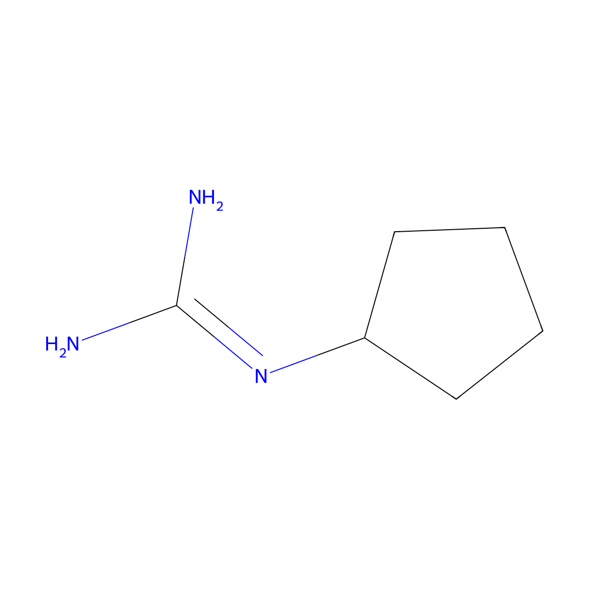 1-Cyclopentylguanidine molecular structure, CAS 45715-47-7