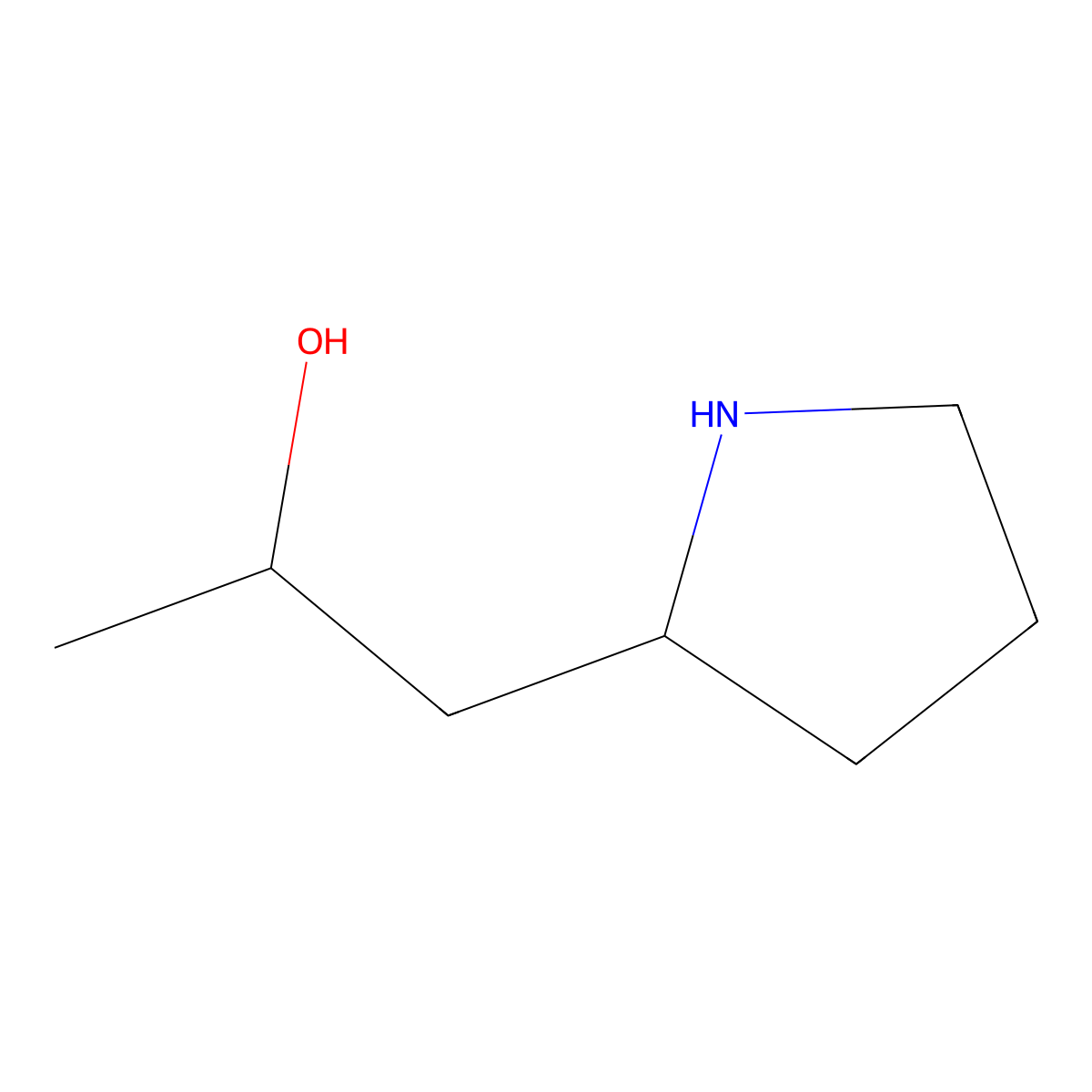 1-(Pyrrolidin-2-yl)propan-2-ol molecular structure, CAS 45715-51-3