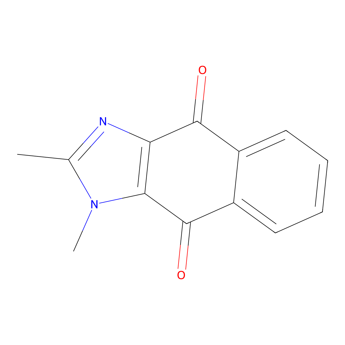 1h-Naphth[2,3-d]imidazole-4,9-dione, 1,2-dimethyl- molecular structure, CAS 4572-59-2