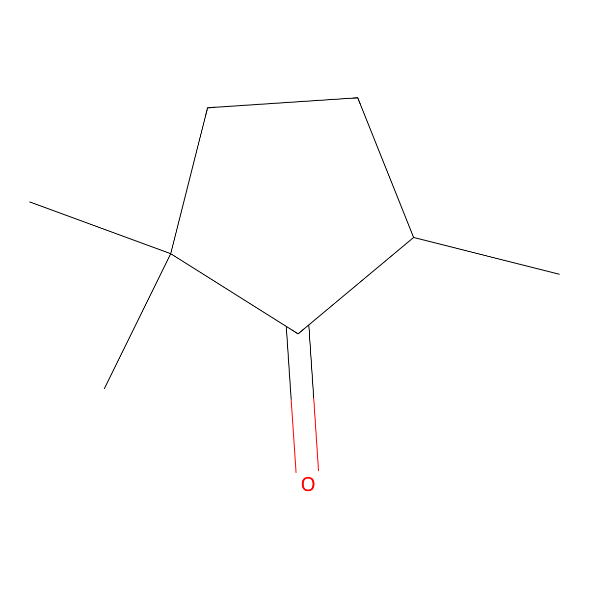 2,2,5-Trimethylcyclopentanone molecular structure, CAS 4573-09-5