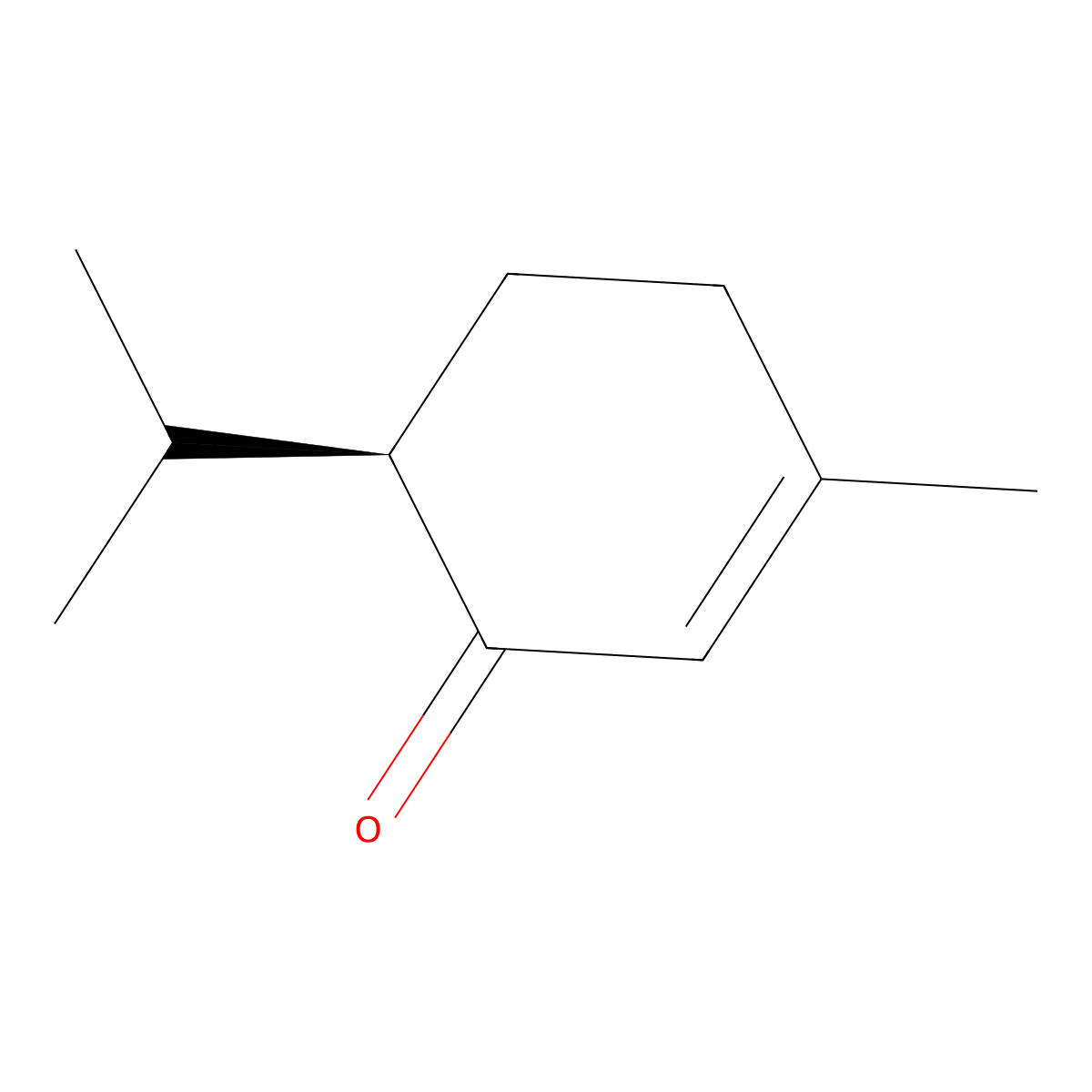 Piperitone, L- molecular structure, CAS 4573-50-6