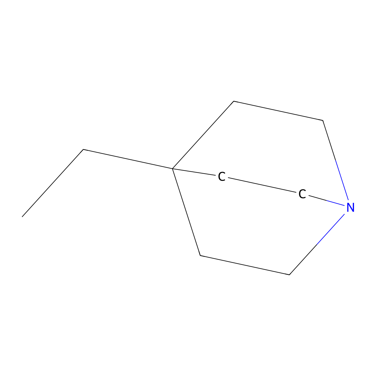 1-Azabicyclo[2.2.2]octane, 4-ethyl- molecular structure, CAS 45732-65-8