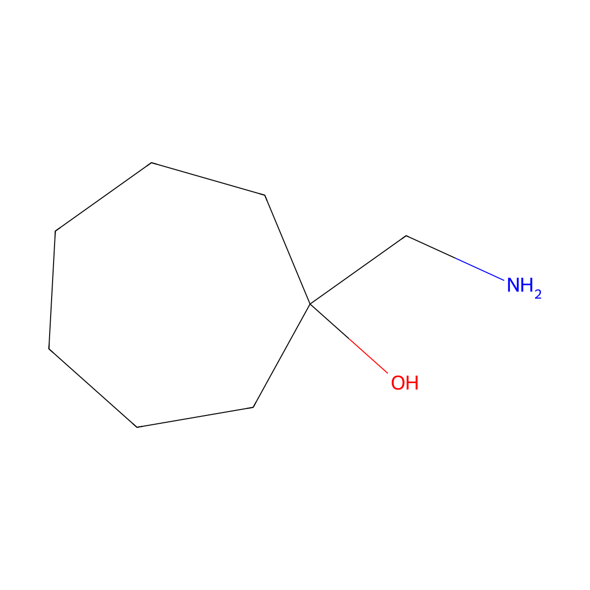 1-(Aminomethyl)cycloheptan-1-ol molecular structure, CAS 45732-95-4