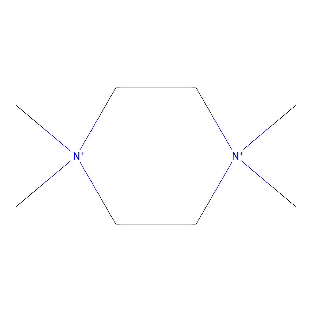 1,1,4,4-Tetramethylpiperazine-1,4-diium molecular structure, CAS 45734-14-3