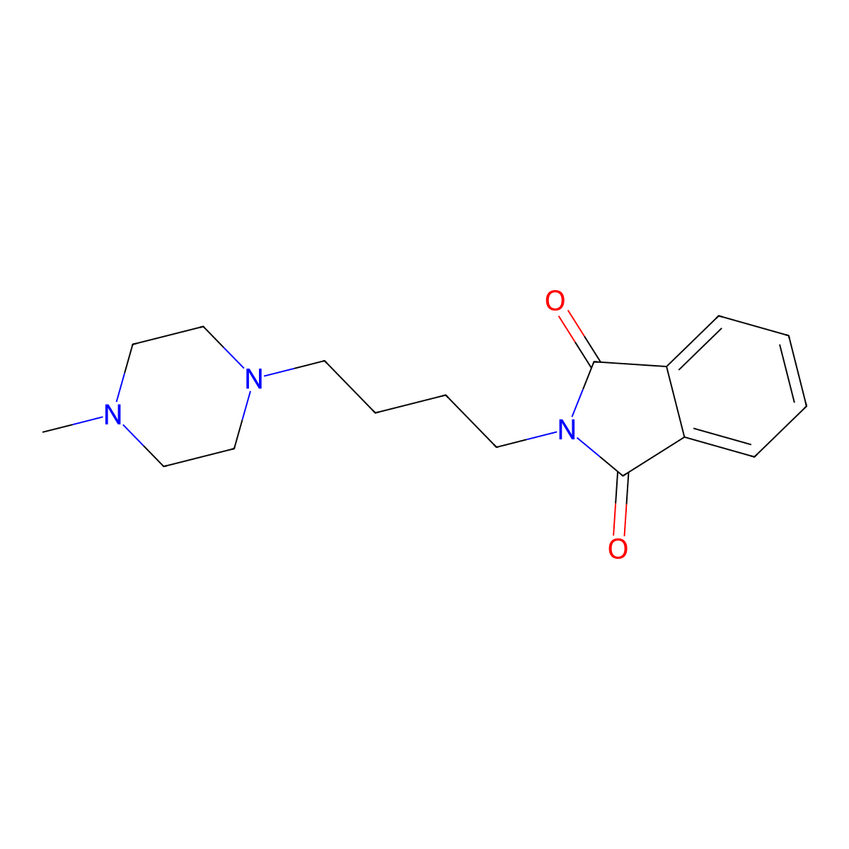 2-[4-(4-Methylpiperazin-1-yl)butyl]isoindole-1,3-dione molecular structure, CAS 4574-24-7