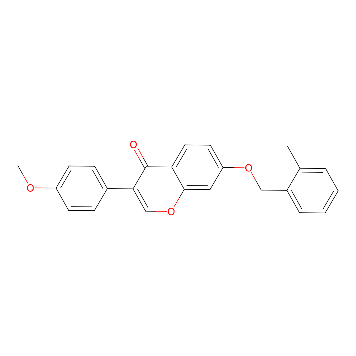 3-(4-Methoxyphenyl)-7-[(2-methylphenyl)methoxy]chromen-4-one molecular structure, CAS 4574-42-9