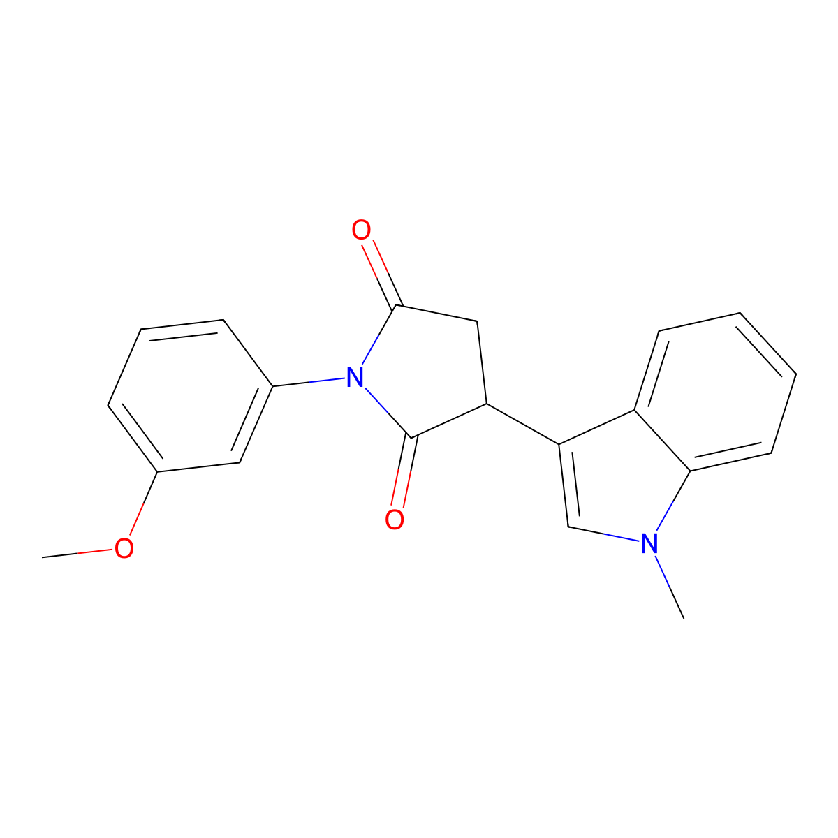 1-(3-Methoxyphenyl)-3-(1-methyl-1h-indol-3-yl)pyrrolidine-2,5-dione molecular structure, CAS 4574-80-5