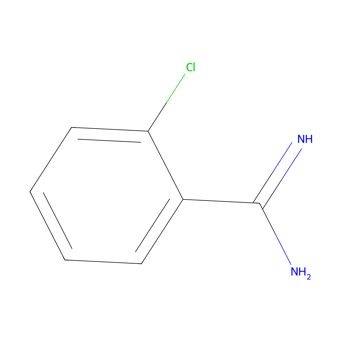 2-Chlorobenzene-1-carboximidamide molecular structure, CAS 45743-05-3