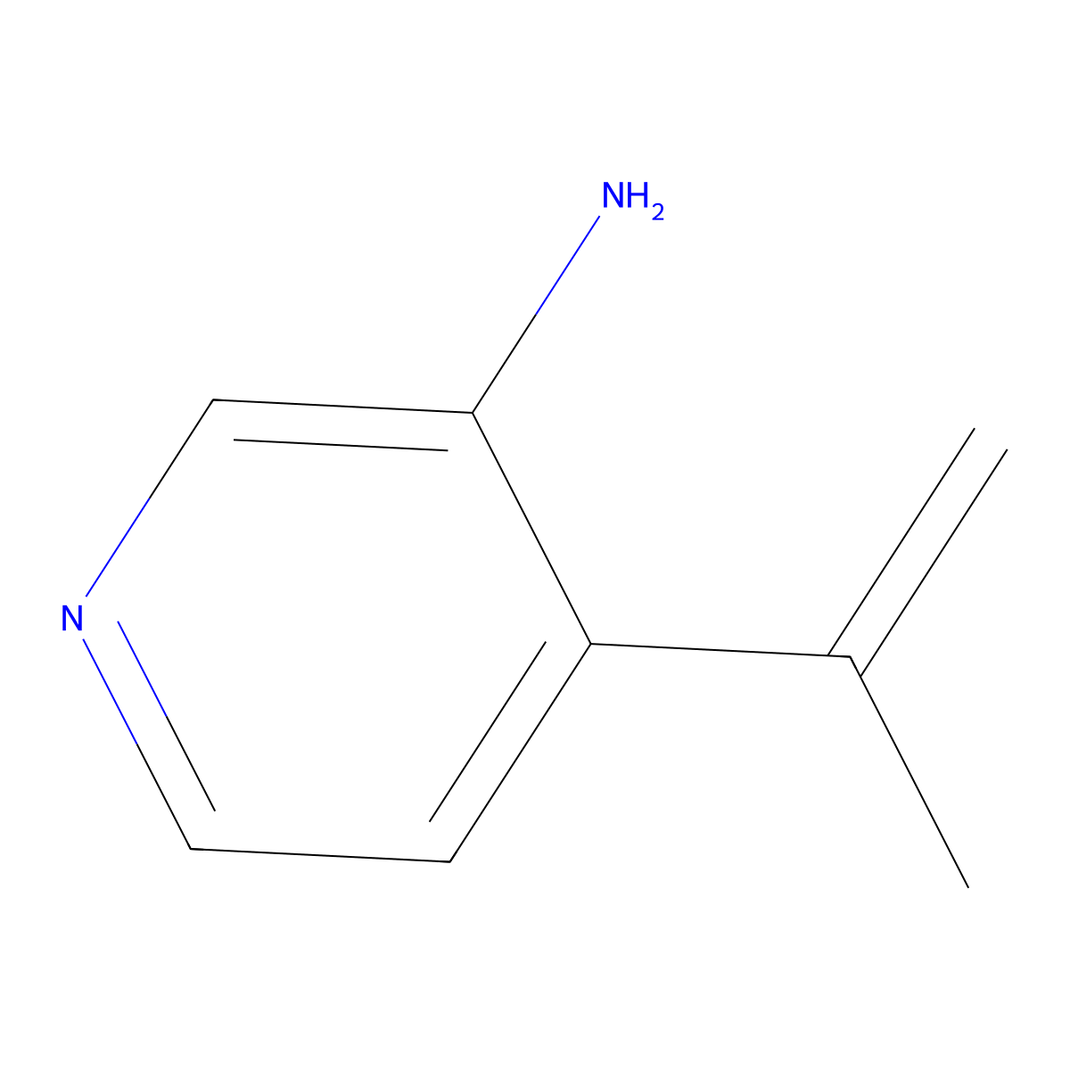 4-(Prop-1-en-2-yl)pyridin-3-amine molecular structure, CAS 45743-31-5