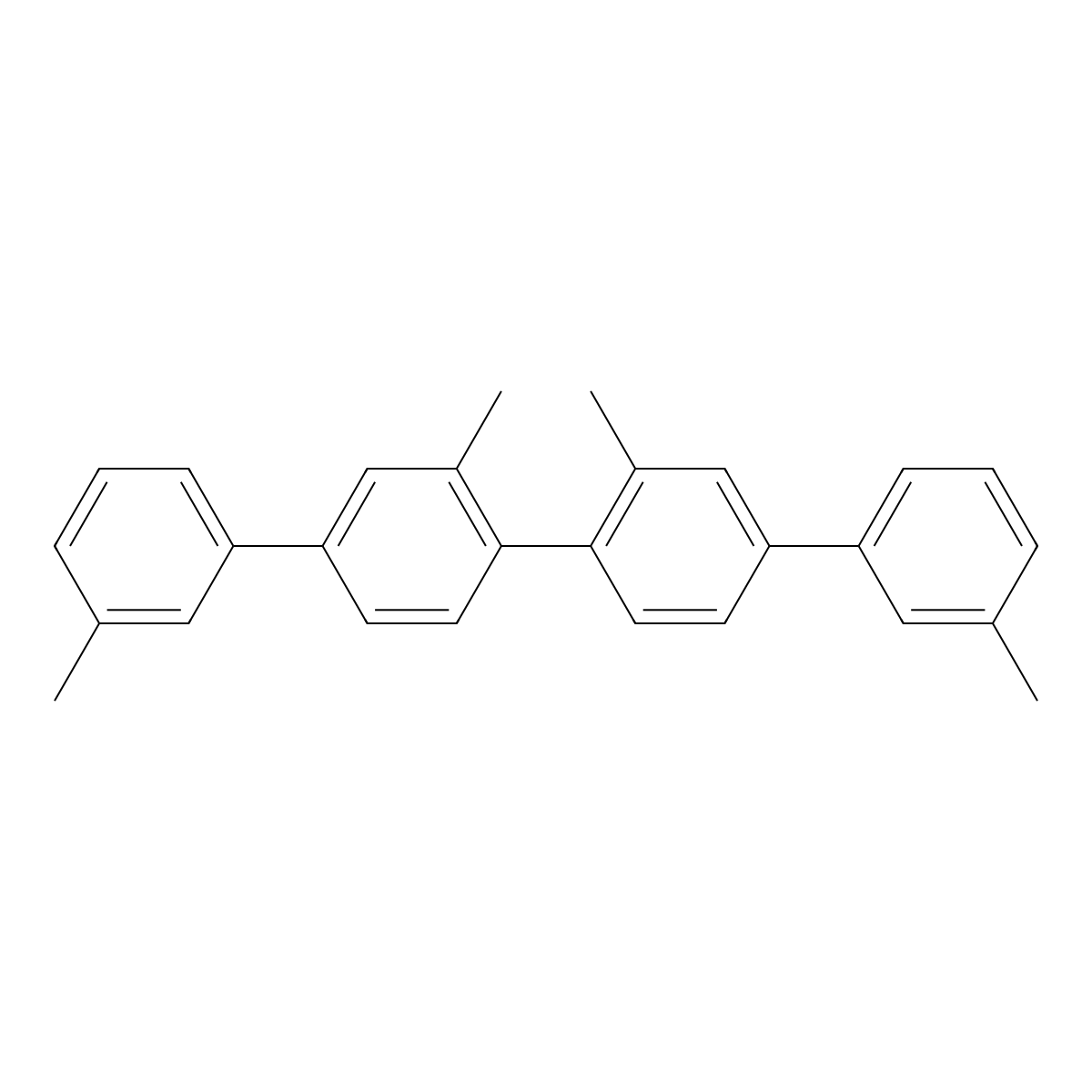 2'',3,3',3'''-Tetramethyl-1,1':4',1'':4'',1'''-quaterphenyl molecular structure, CAS 4575-13-7