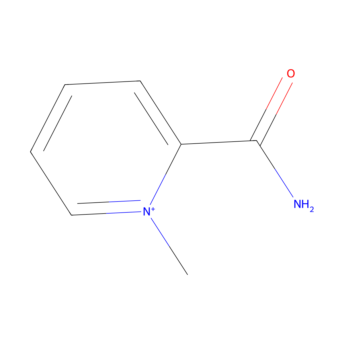 Pyridinium, 2-(aminocarbonyl)-1-methyl-(9CI) molecular structure, CAS 45750-74-1