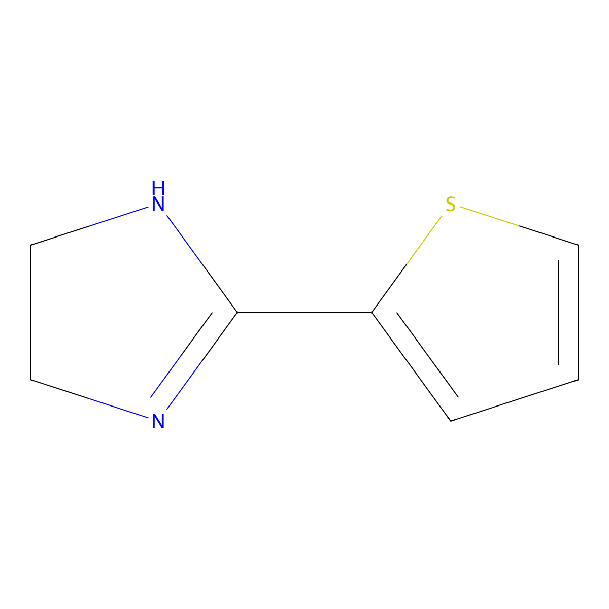 2-(Thiophen-2-yl)-4,5-dihydro-1H-imidazole molecular structure, CAS 45753-18-2