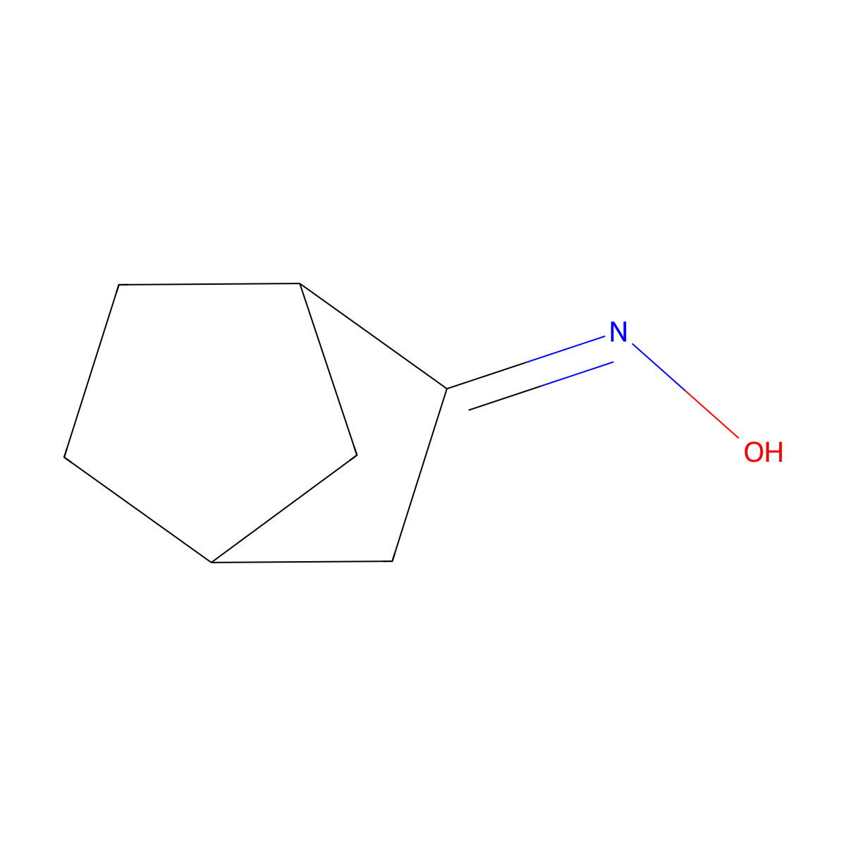 N-Bicyclo[2.2.1]heptan-2-ylidenehydroxylamine molecular structure, CAS 4576-48-1