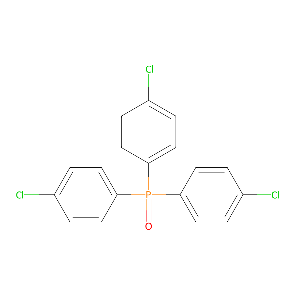 Tri(4-chlorophenyl)phosphine oxide molecular structure, CAS 4576-56-1