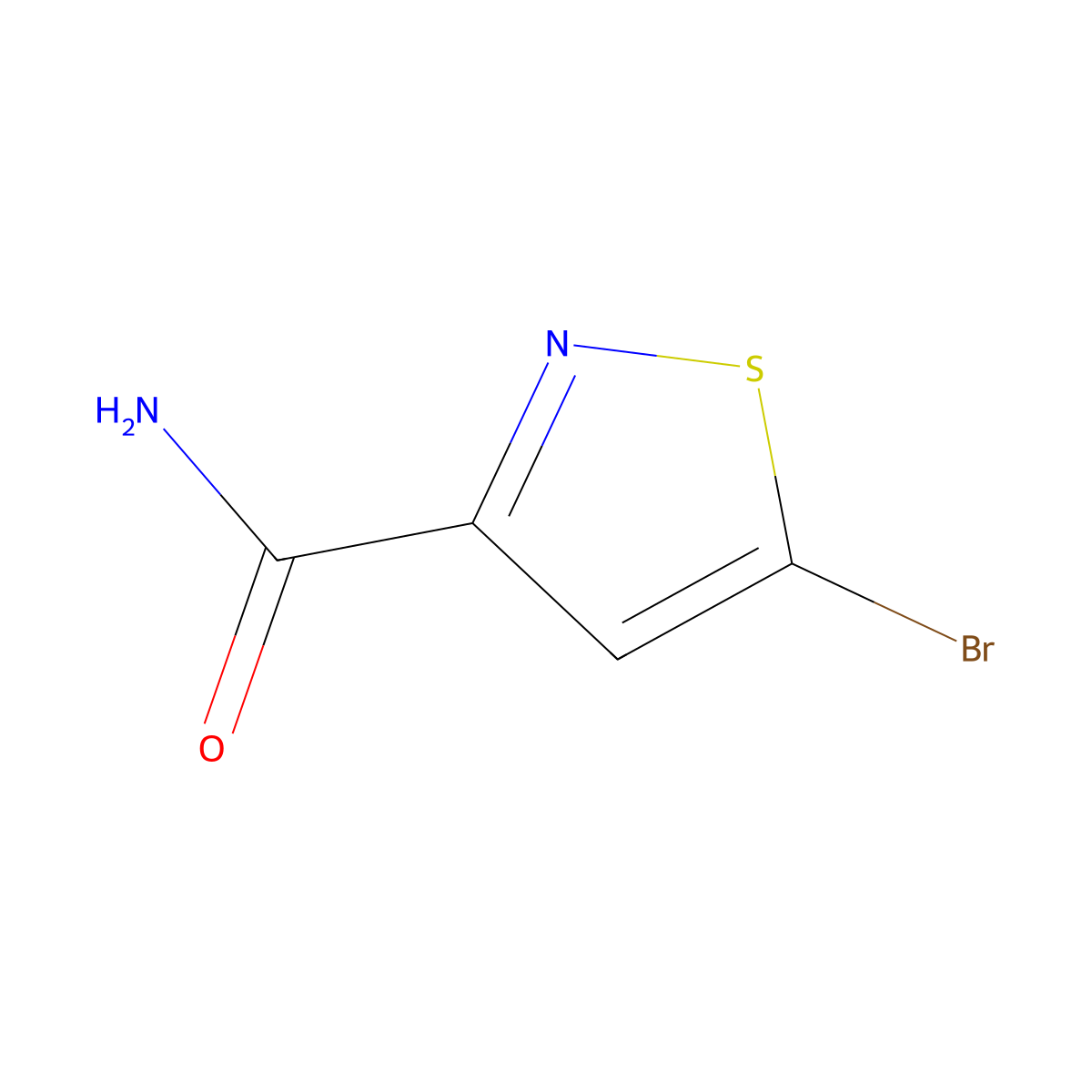 5-Bromo-1,2-thiazole-3-carboxamide molecular structure, CAS 4576-86-7