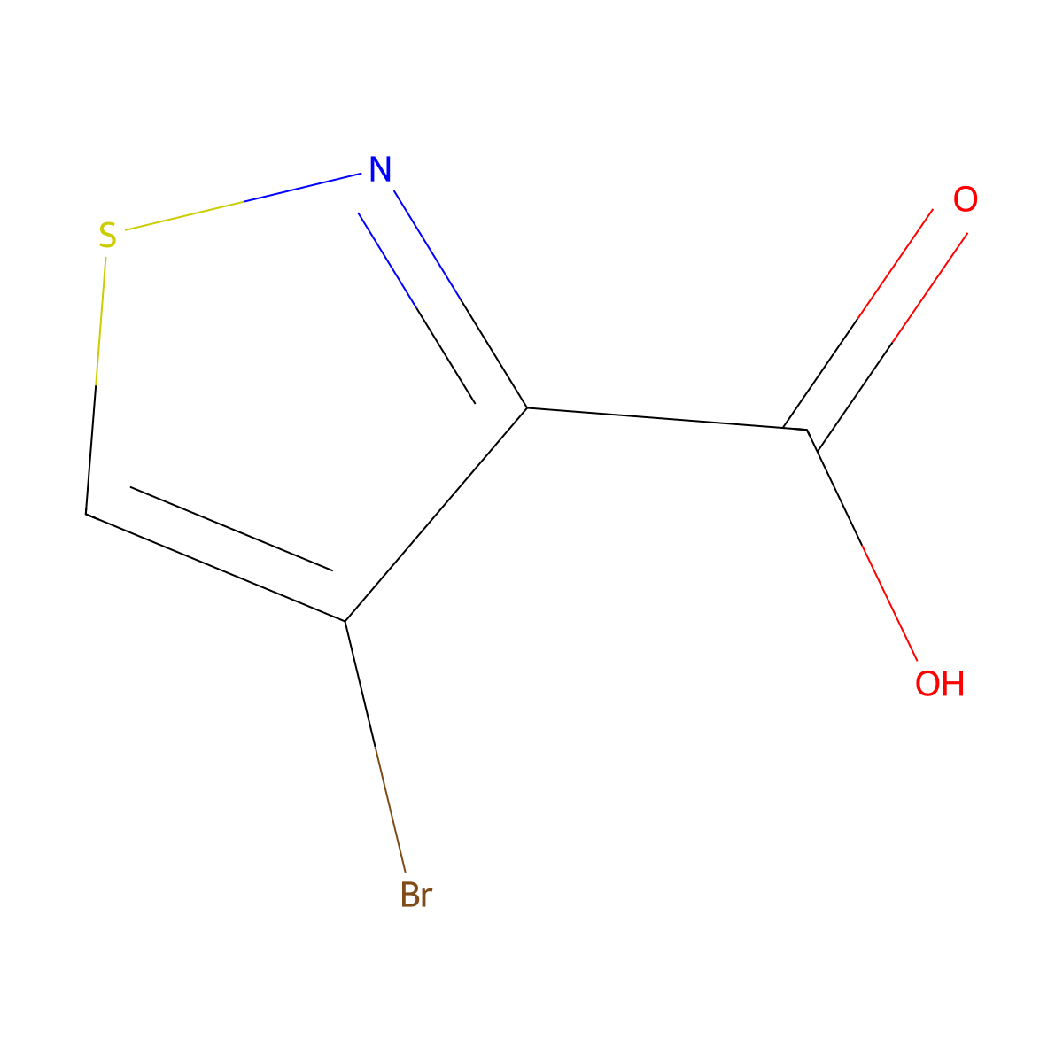 4-Bromo-1,2-thiazole-3-carboxylic acid molecular structure, CAS 4576-88-9