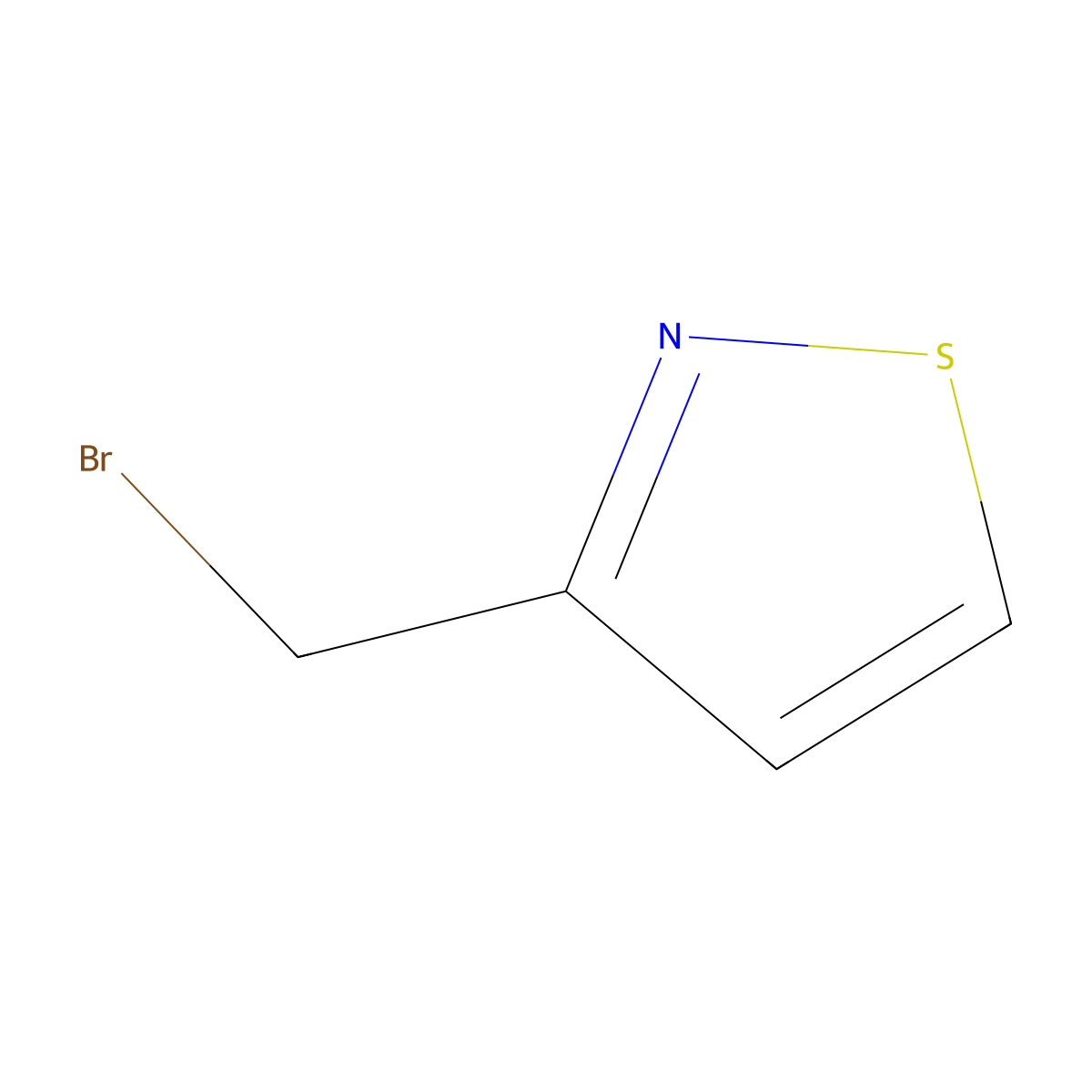 3-(bromomethyl)Isothiazole molecular structure, CAS 4576-91-4