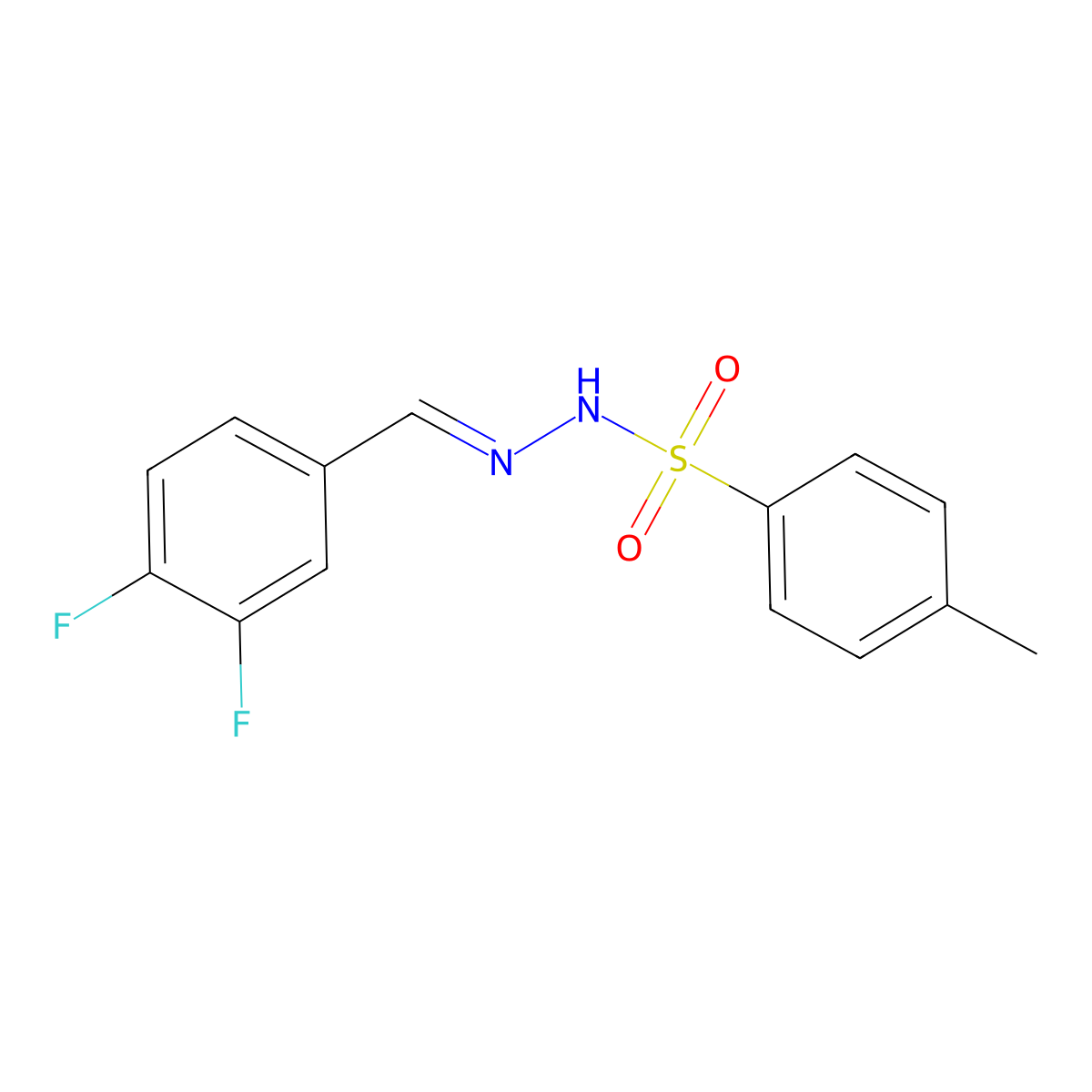 N'-(3,4-Difluorobenzylidene)-4-methylbenzenesulfonohydrazide molecular structure, CAS 457607-49-7