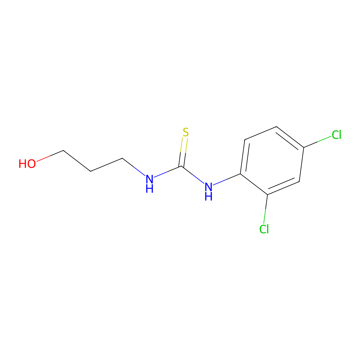 1-(2,4-Dichlorophenyl)-3-(3-hydroxypropyl)thiourea molecular structure, CAS 457608-42-3