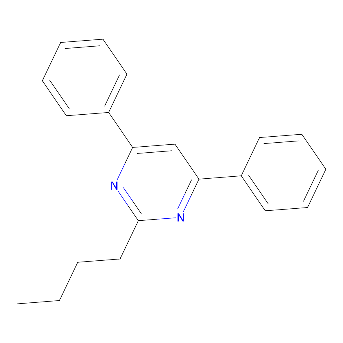 2-Butyl-4,6-diphenylpyrimidine molecular structure, CAS 457613-52-4