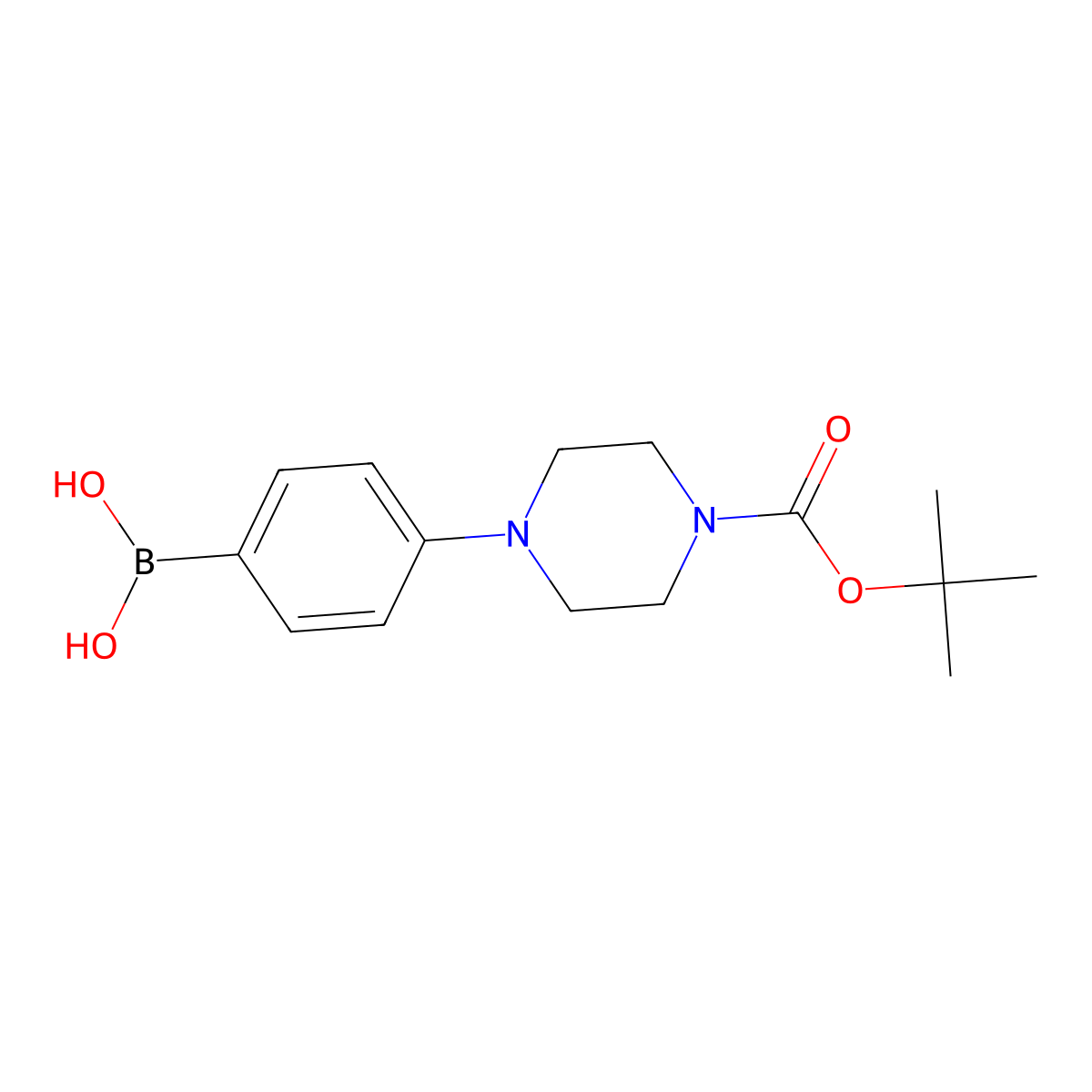 4-(4-BOC-Piperazino)phenylboronic acid molecular structure, CAS 457613-78-4