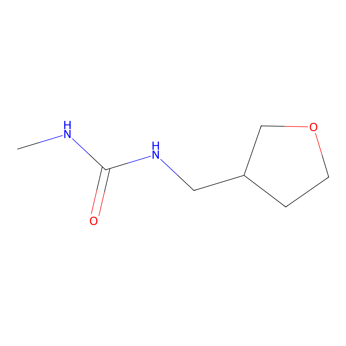 1-Methyl-3-(tetrahydro-3-furylmethyl)urea molecular structure, CAS 457614-34-5
