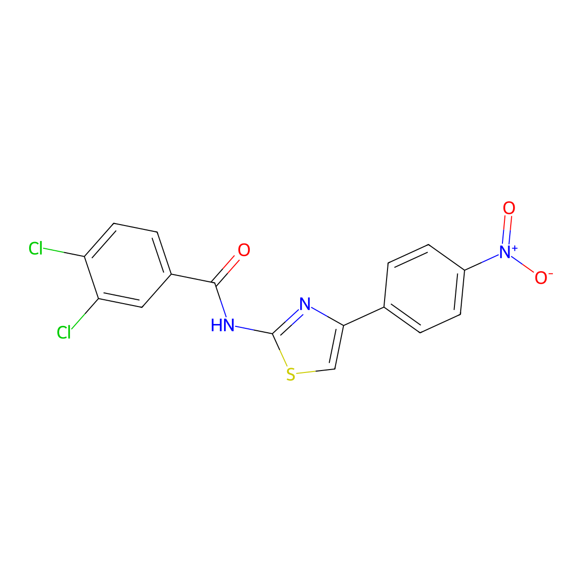 3,4-dichloro-N-[4-(4-nitrophenyl)-1,3-thiazol-2-yl]benzamide molecular structure, CAS 457617-61-7