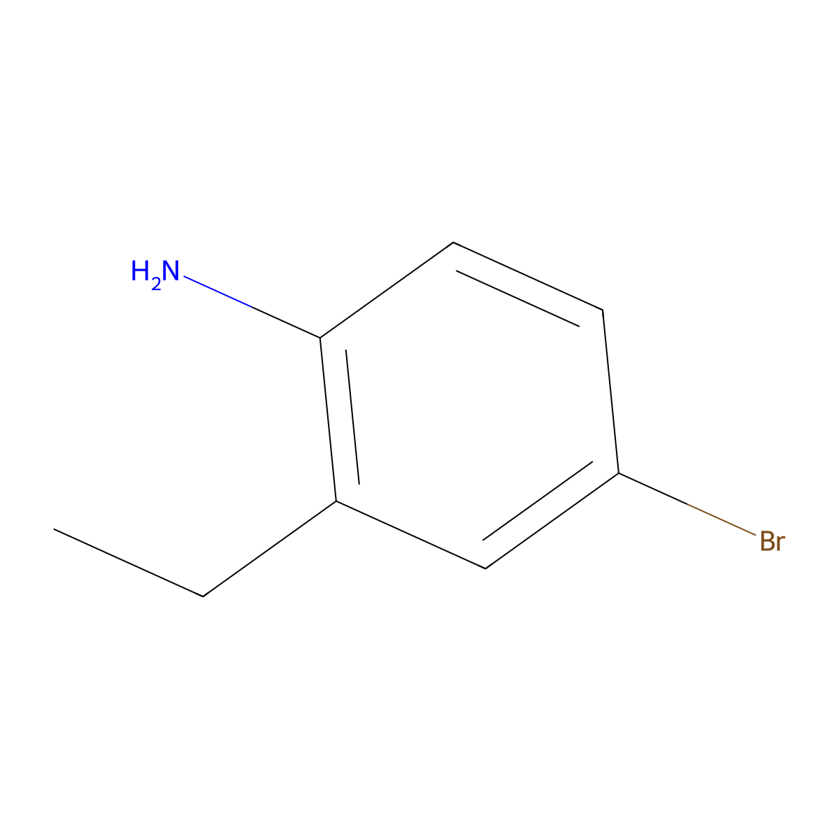 4-Bromo-2-ethylaniline molecular structure, CAS 45762-41-2