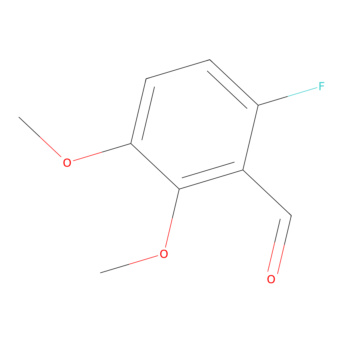 6-Fluoro-2,3-dimethoxybenzaldehyde molecular structure, CAS 457628-14-7