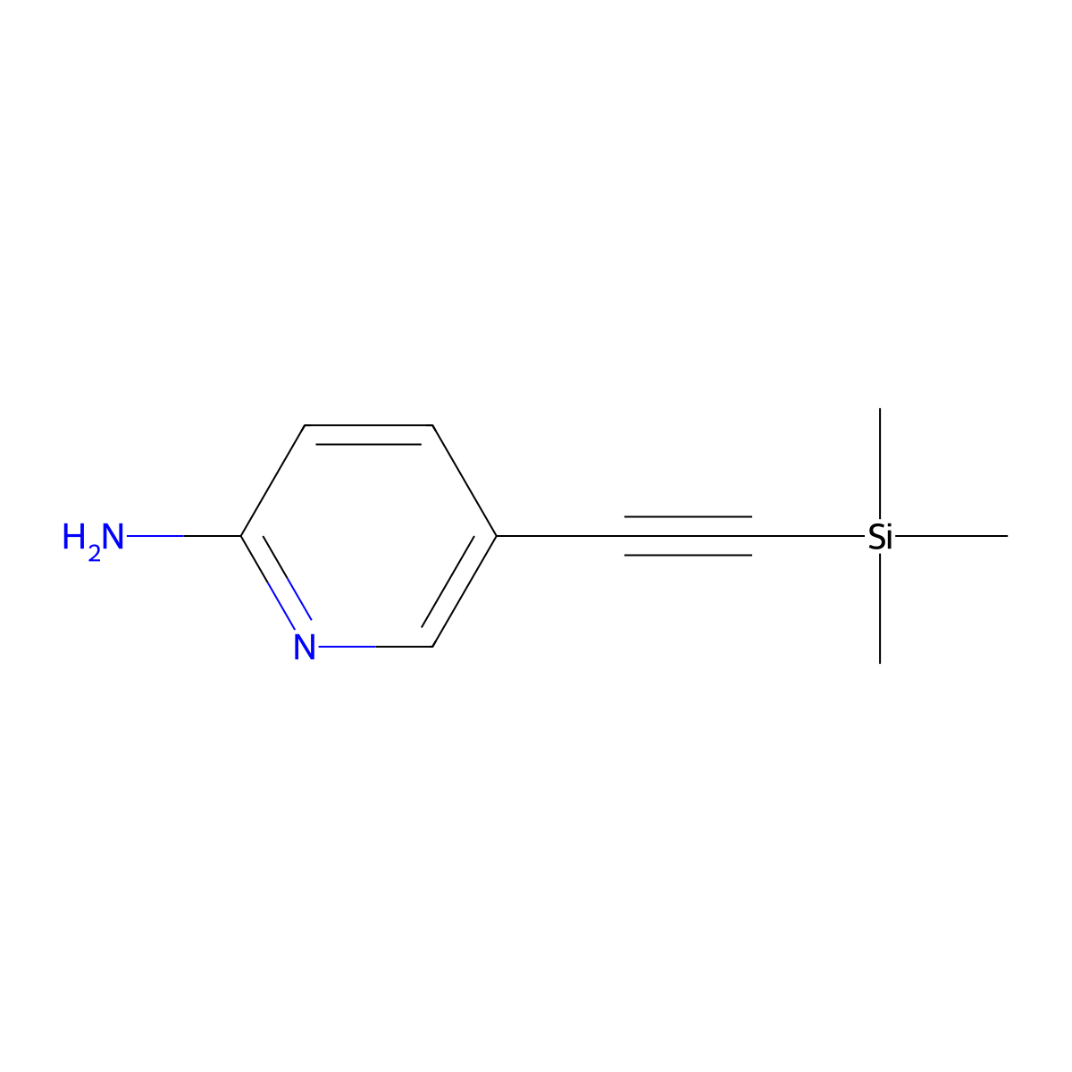 5-(2-(Trimethylsilyl)ethynyl)pyridin-2-amine molecular structure, CAS 457628-40-9